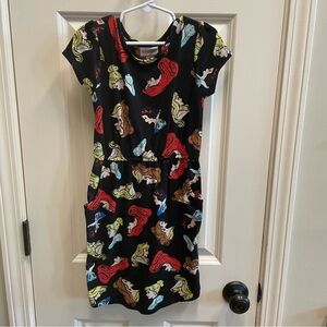 LuLaRoe Kids Casual Dress - Black with Multicolor Disney Print